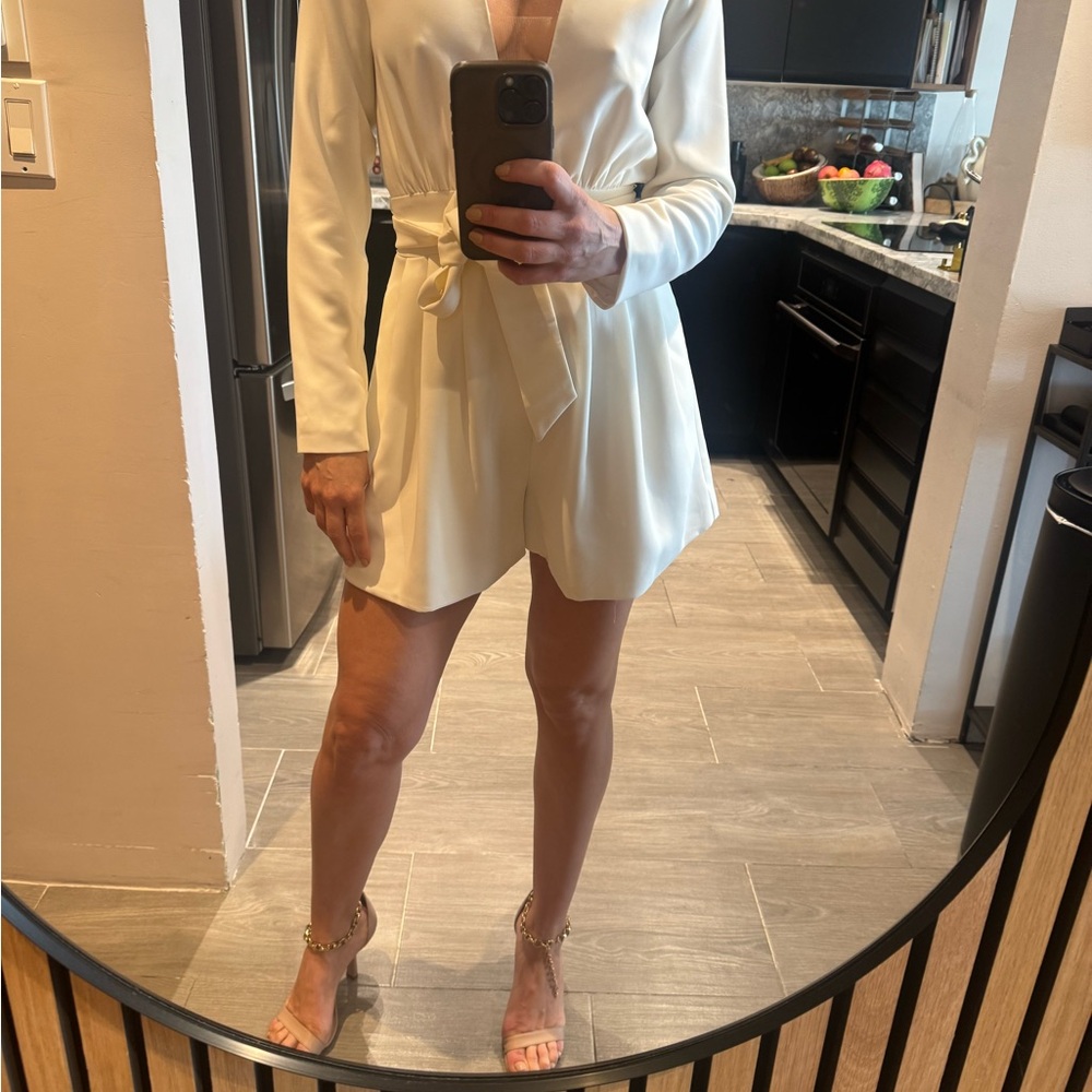 Ronny Kobo Collection Cream Jumpsuit